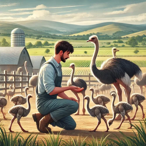 Ostrich Babysitter