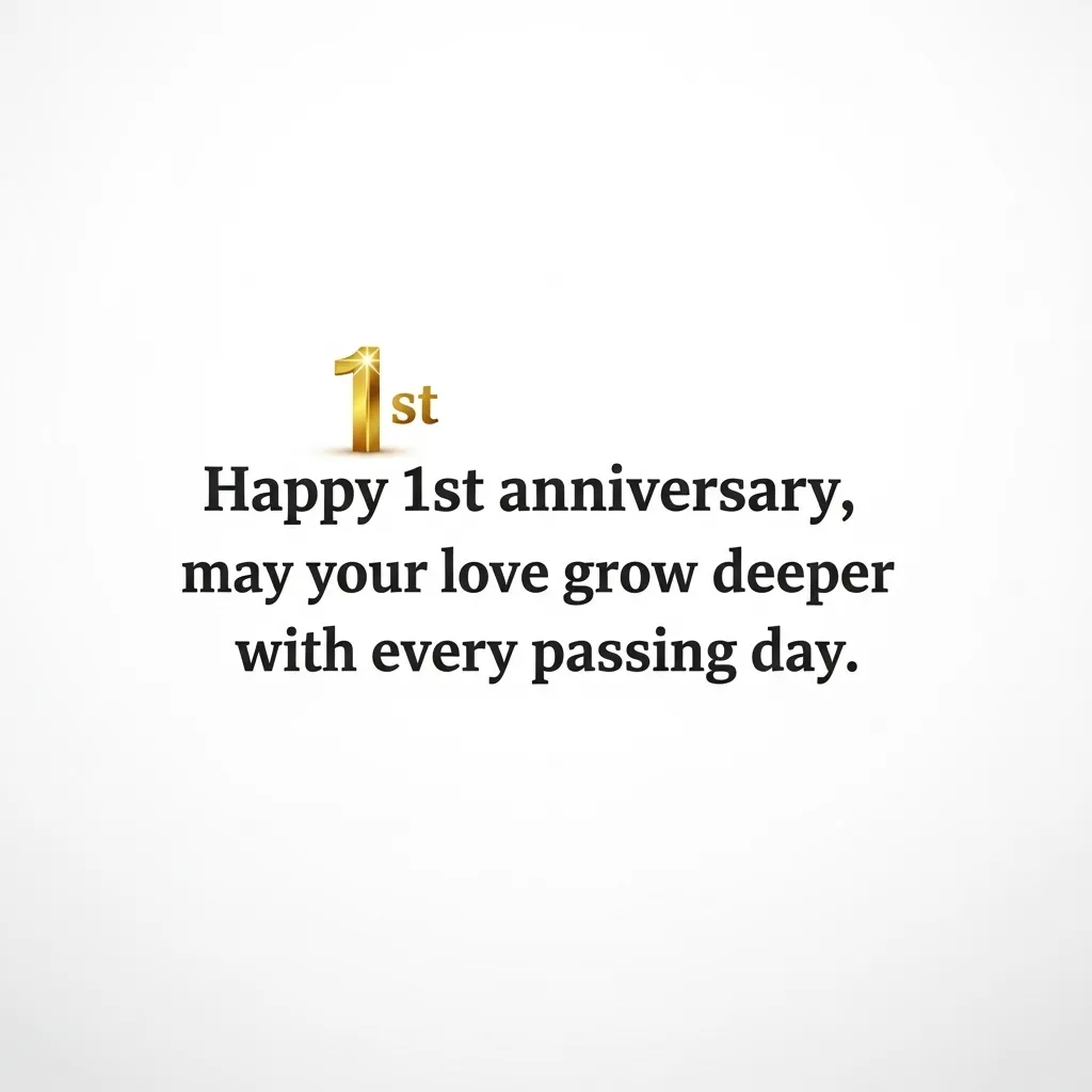 First anniversary wish for son and daughter-in-law
