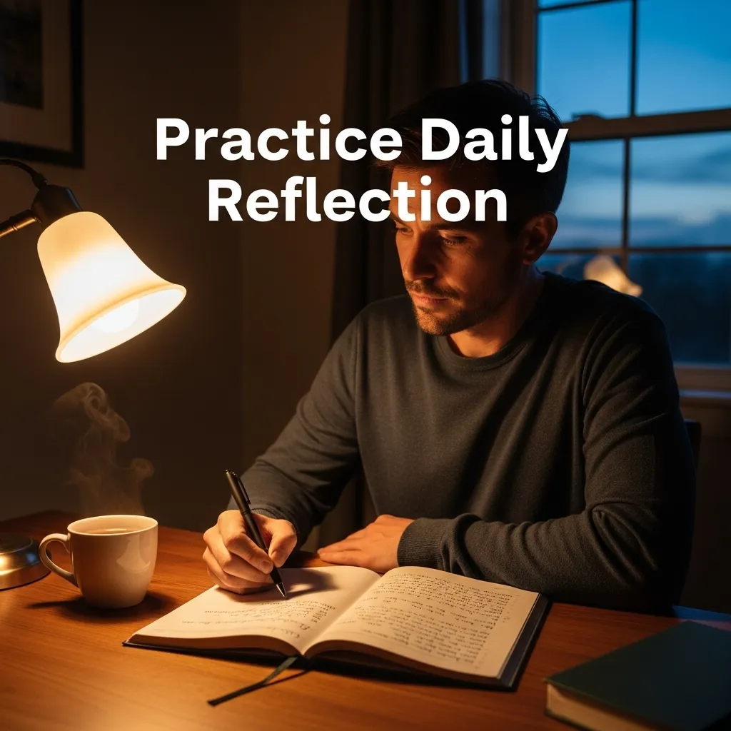 Man journaling daily reflection