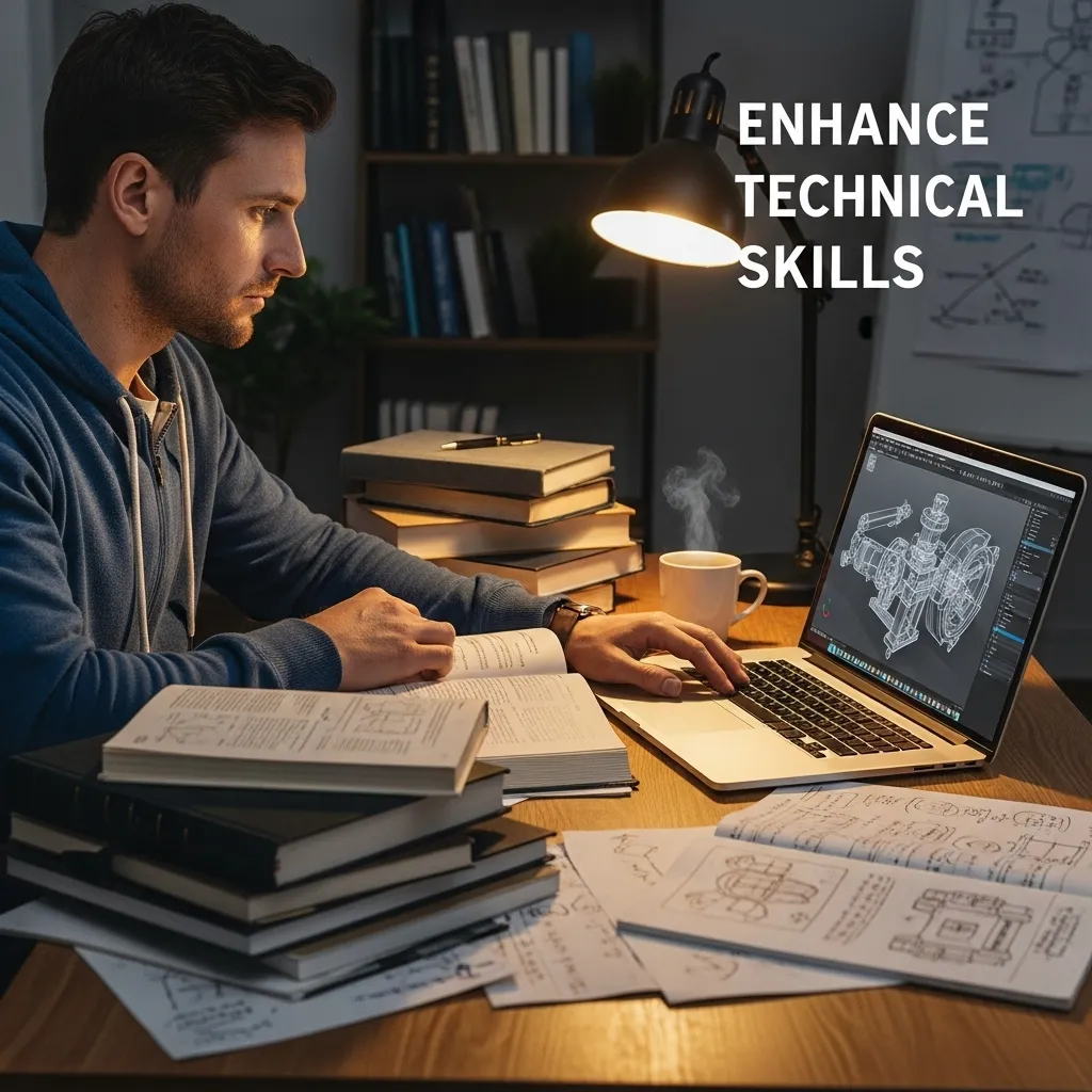 Man learning technical skills