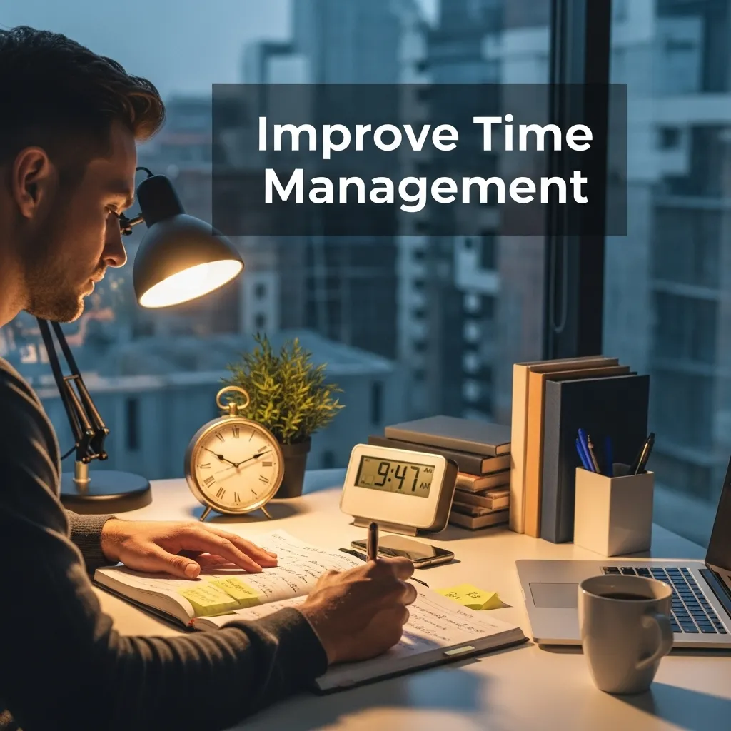 Man managing time