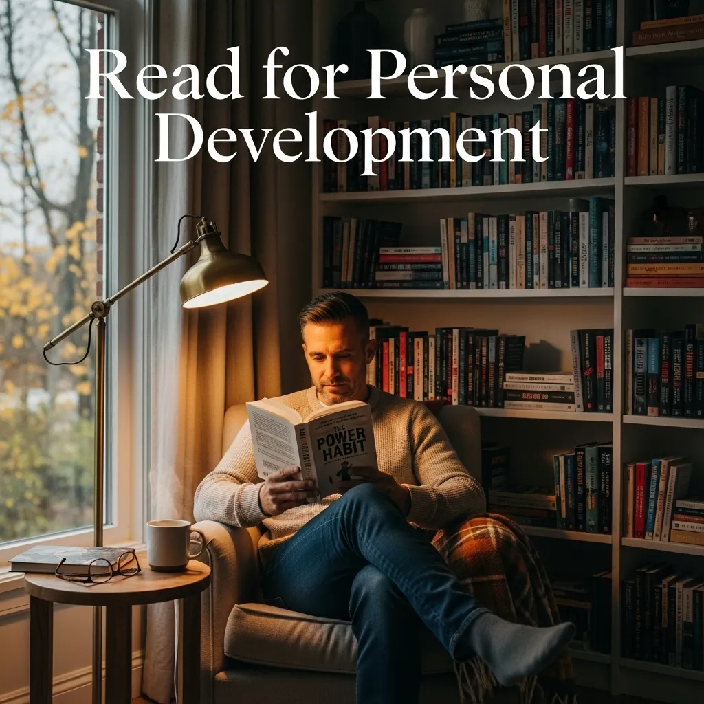 Man reading for growth
