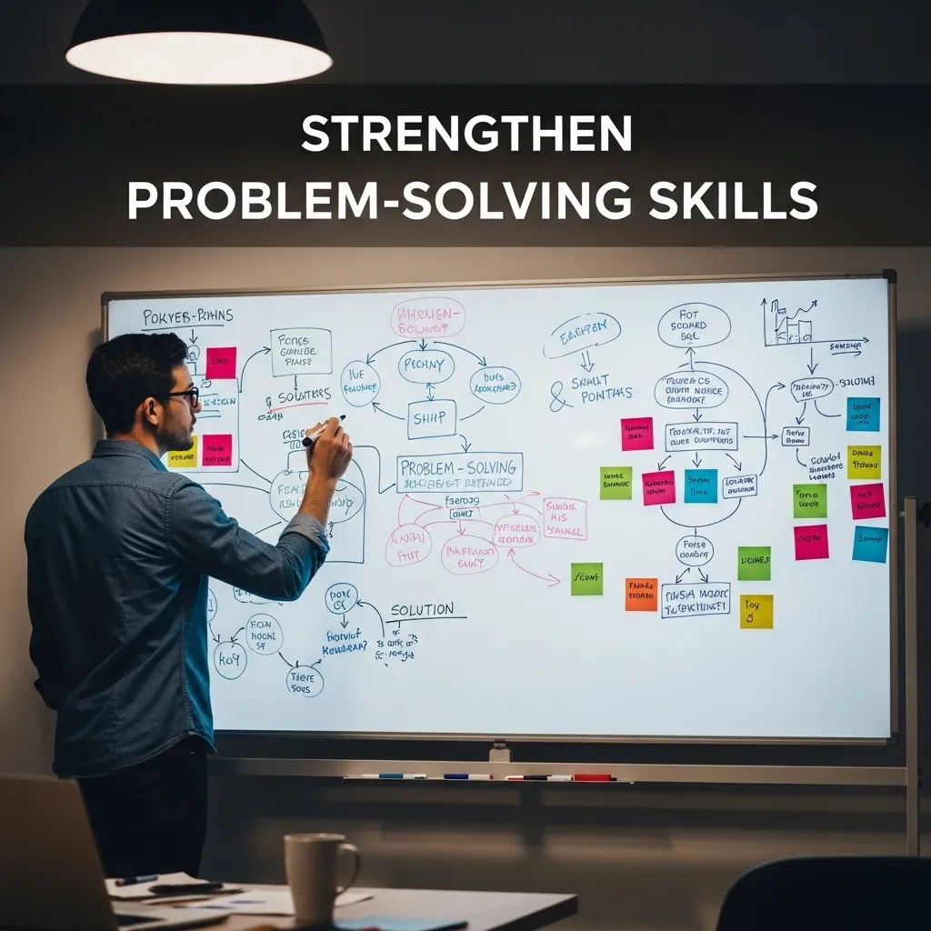 Man solving problems