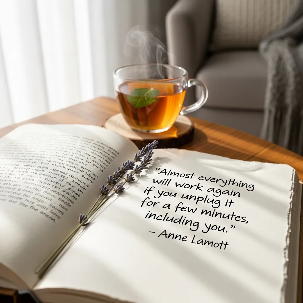 Quote on self-care and mindfulness