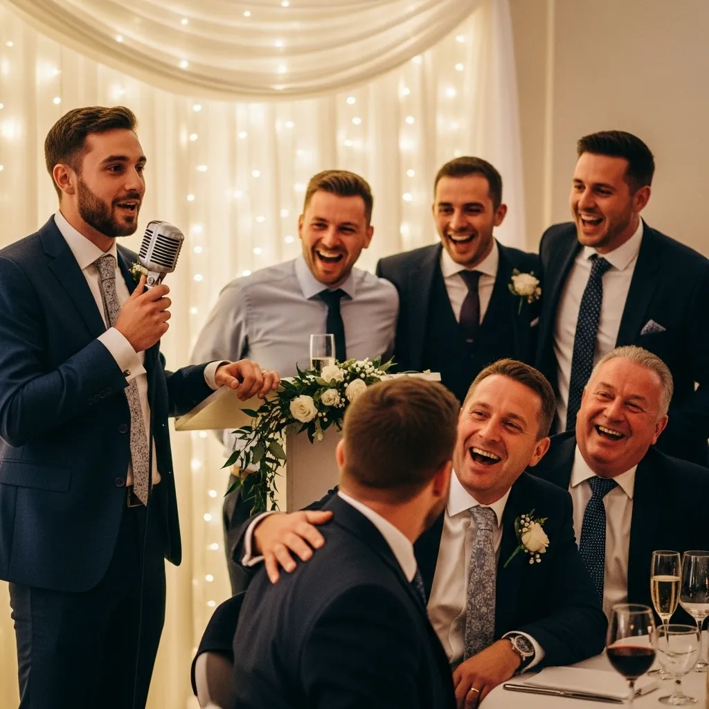 Best man telling joke