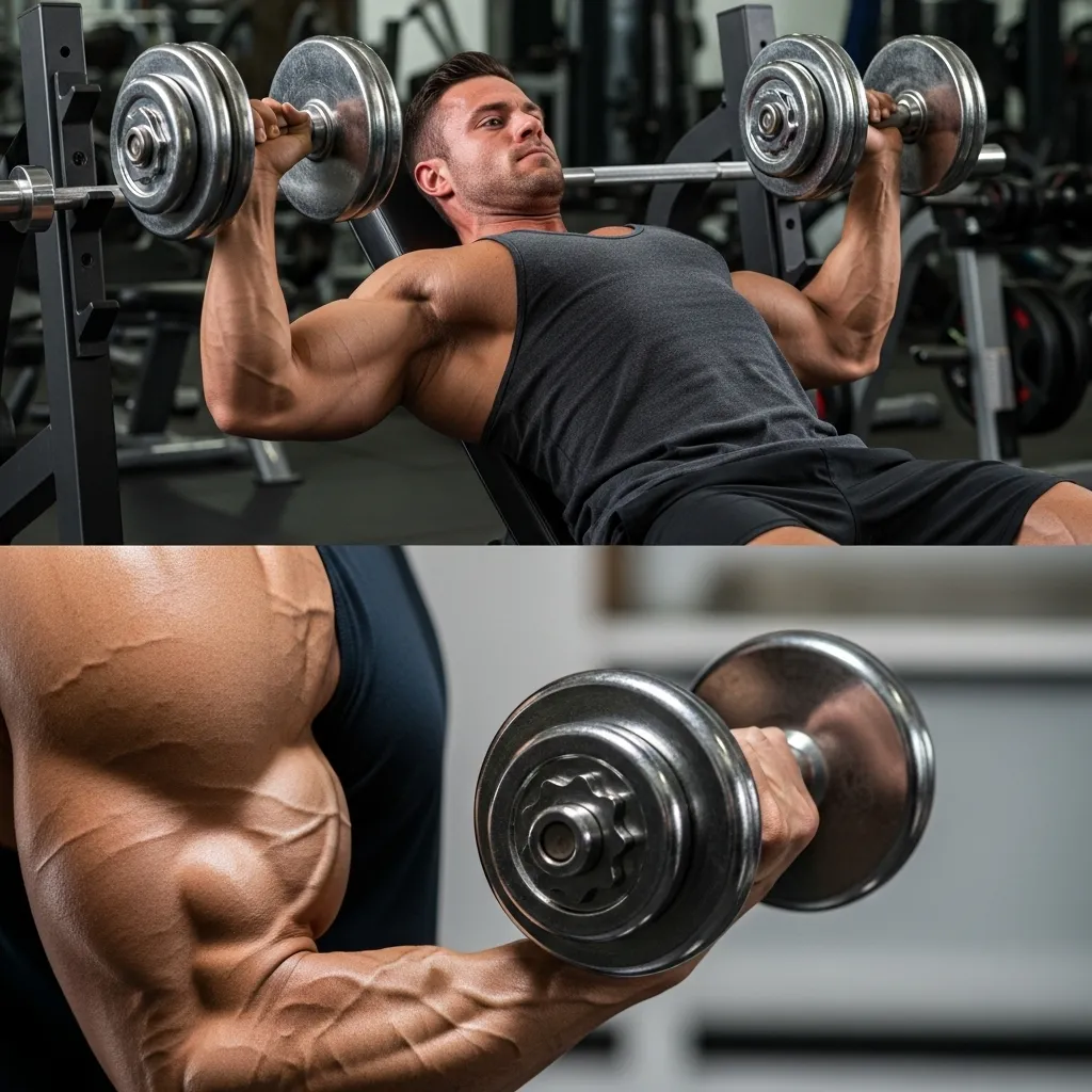 Chest and biceps workout