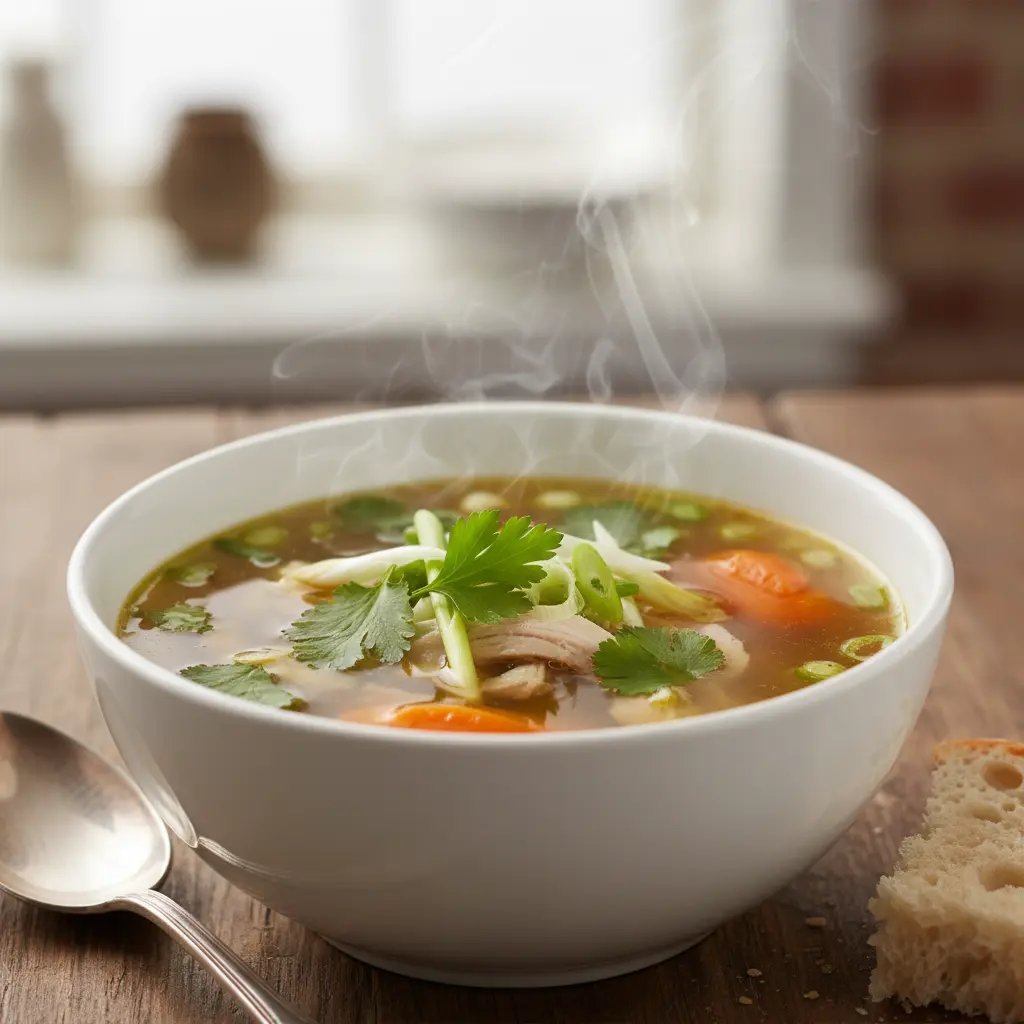 Chicken broth soup