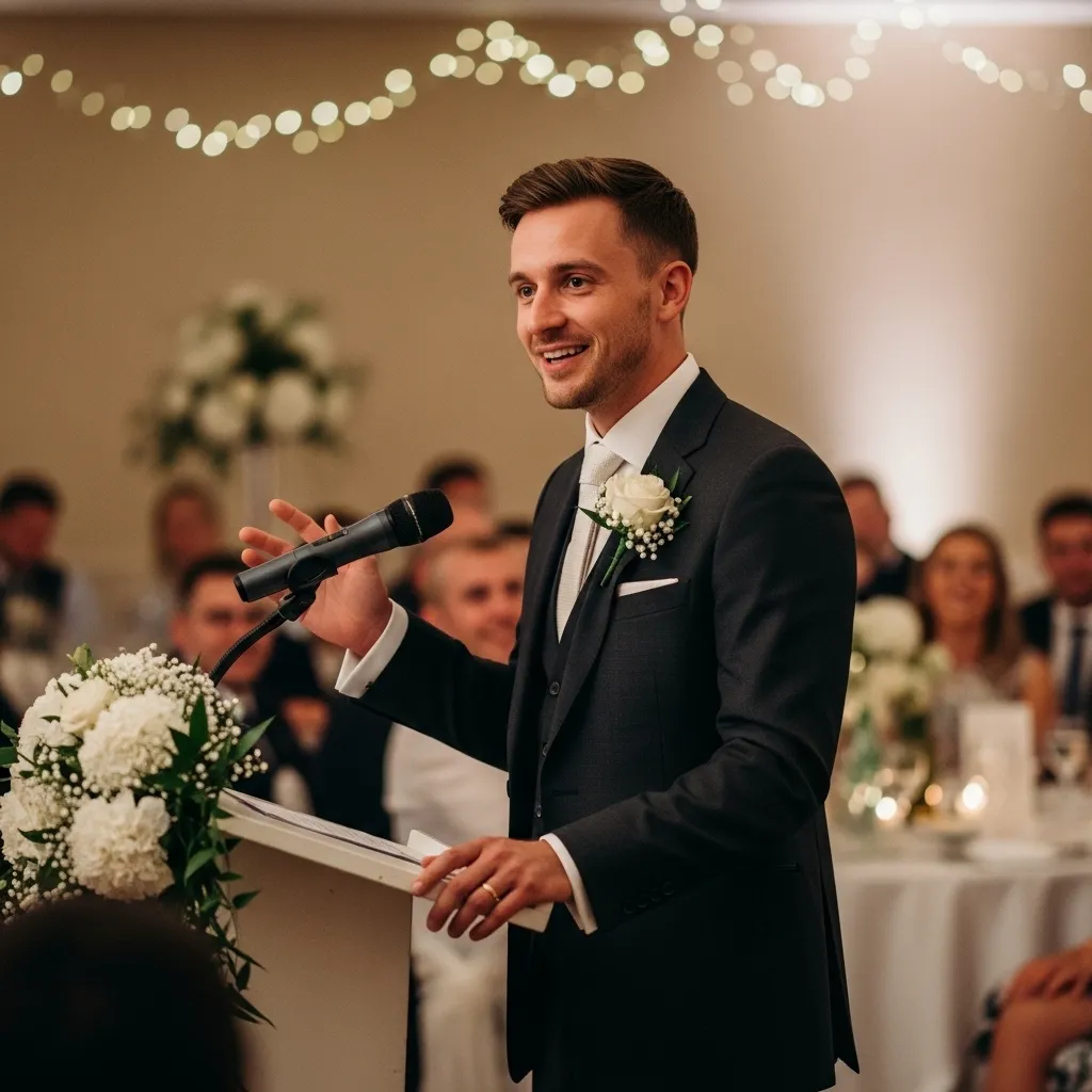 Man giving wedding advice