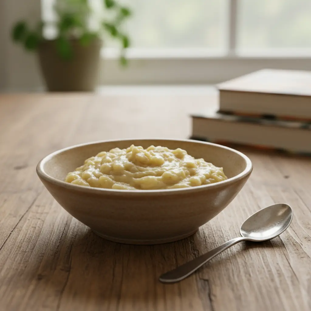 Mashed bananas bowl