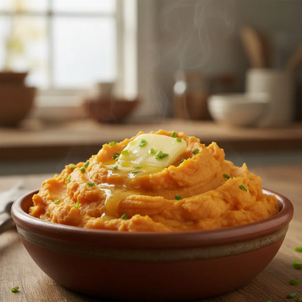 Mashed sweet potatoes