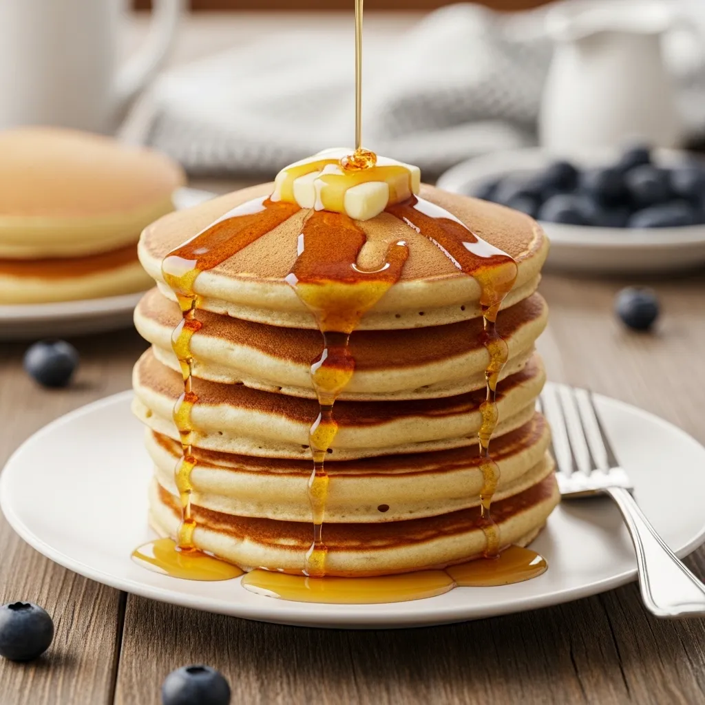 Soft pancakes stack