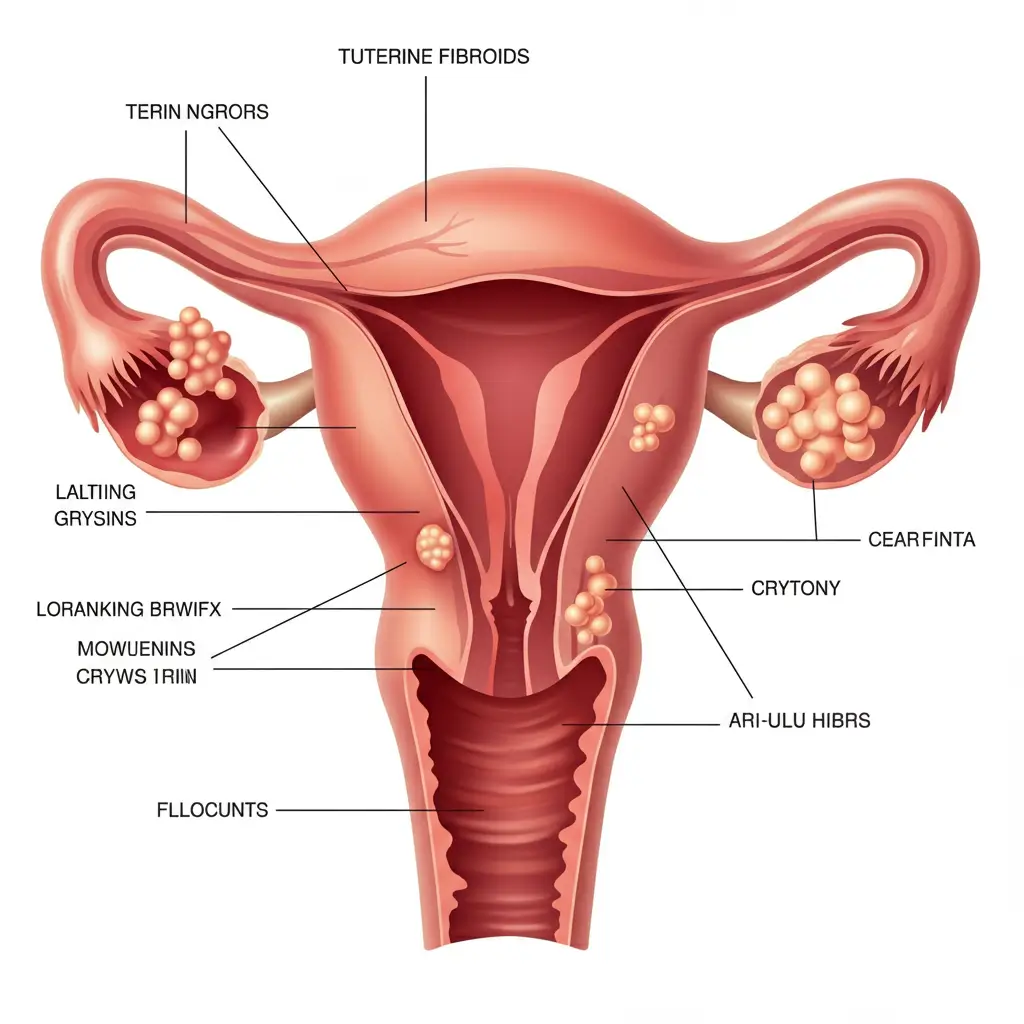 Uterine Fibroids Illustration