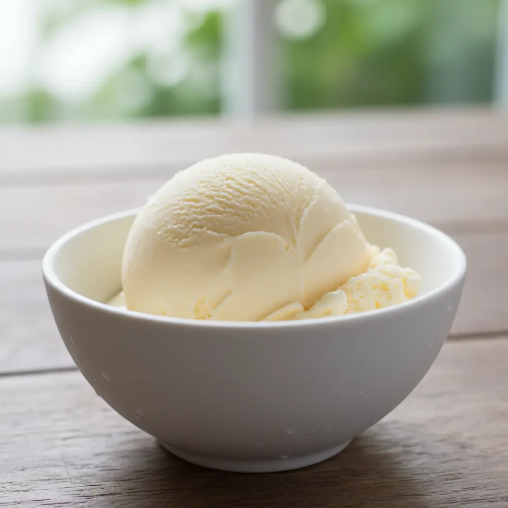 Vanilla ice cream bowl