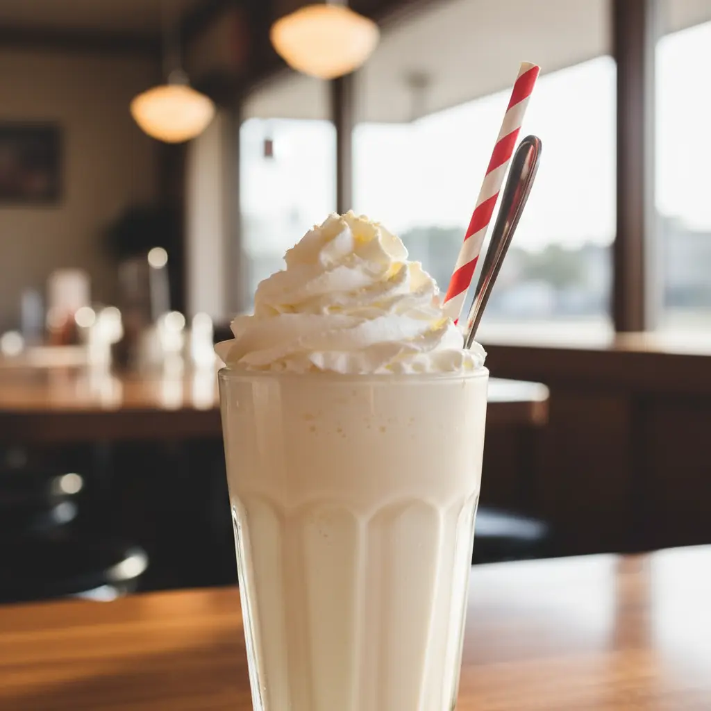 Vanilla milkshake glass