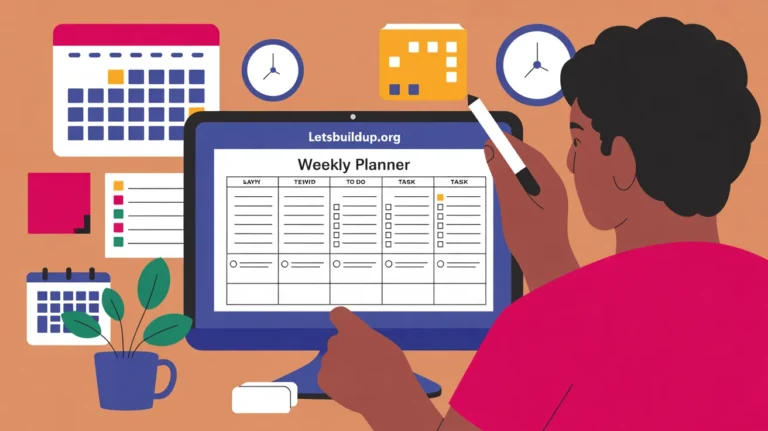 Exploring the Weekly Planner Template on LetsBuildUp.org